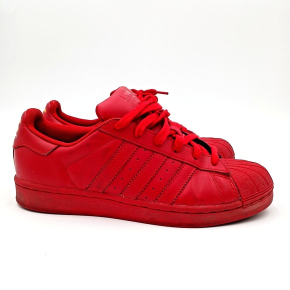 Adidas Superstar Pharrell Williams Shoes Mens Size 6.5 Red Supercolor Leather main image 9